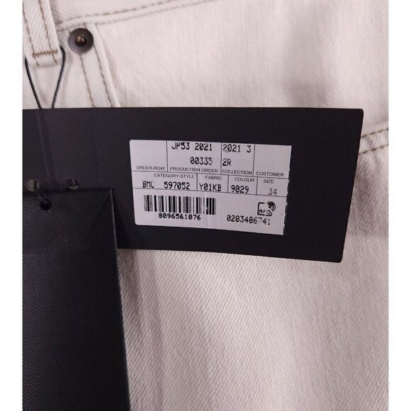 Saint Laurent Paris D18 M/SL-LW Jeans 34 Mens Off White Defect New - Picture 10 of 16